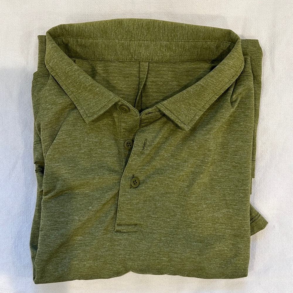 Lululemon evolution short sleeve polo shirt size XL green
